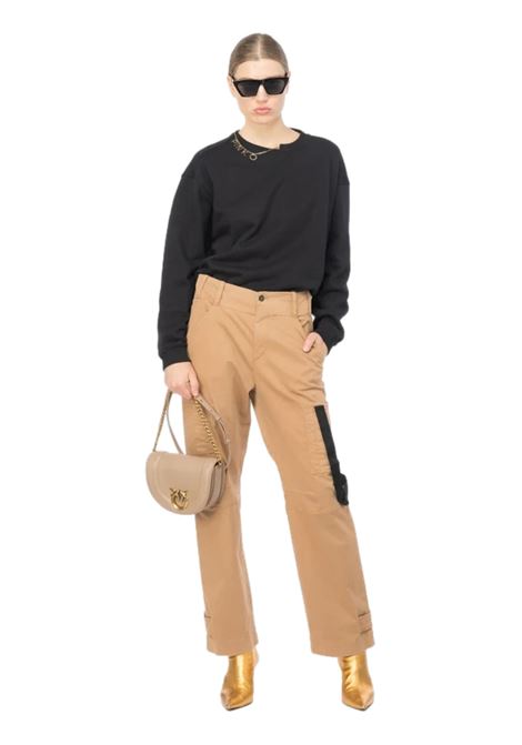 SWEATSHIRT WITH RHINESTONE NECKLACE PINKO | sweaters | 102294 A1CPZ99